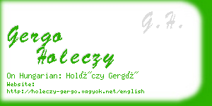 gergo holeczy business card